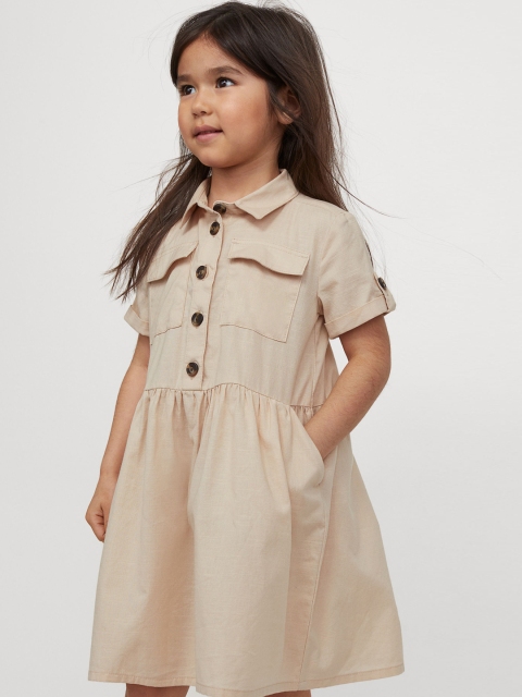 

H&M Girls Beige Utility Dress