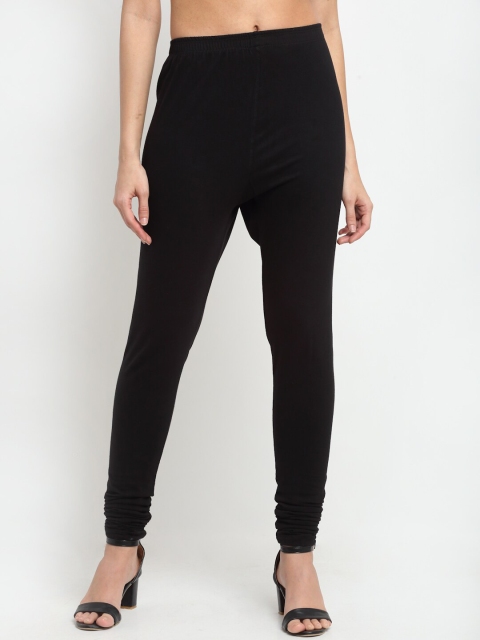 

NEUDIS Women Black Lycra Cotton Solid Churidar