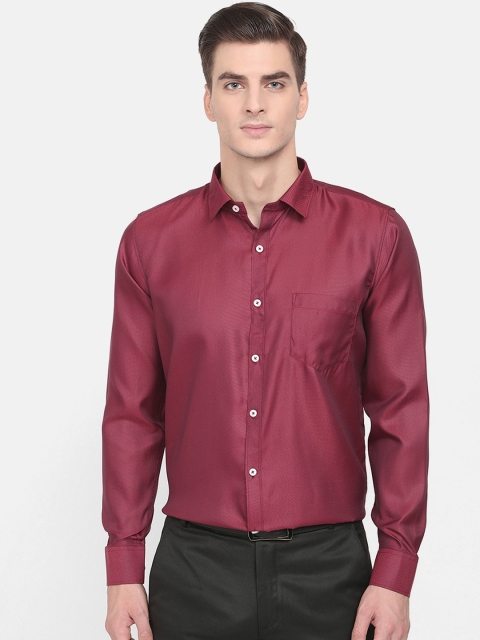 

V2 Value & Variety Men Maroon Formal Cotton Shirt