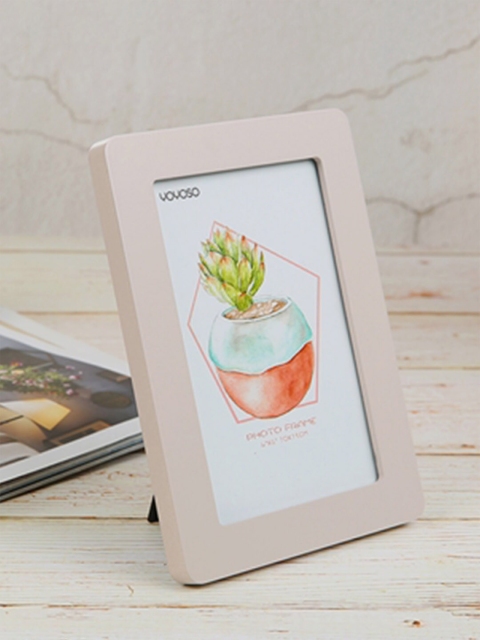 

YOYOSO Set Of 2 Pink Solid Wooden Photo Frames