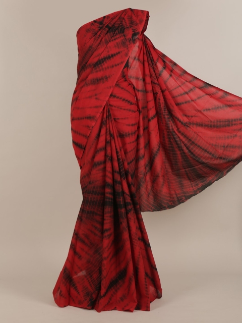 

Pothys Red & Black Tie and Dye Jaipur Cotton Saree