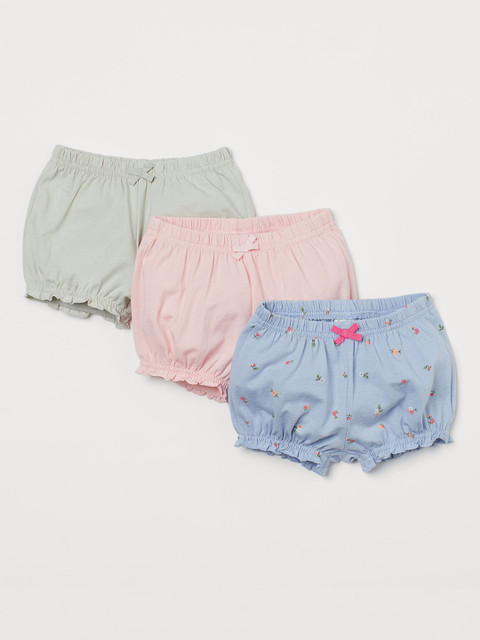

H&M Girls 3 Pack Puff Pants, Green