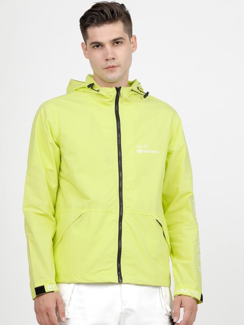 

Ecko Unltd Men Lime Green Tailored Jacket with Embroidered