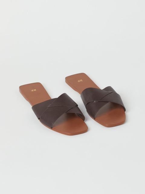 

H&M Women Brown Slides