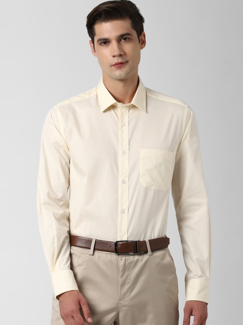 

Peter England Men Cream Formal Shirt