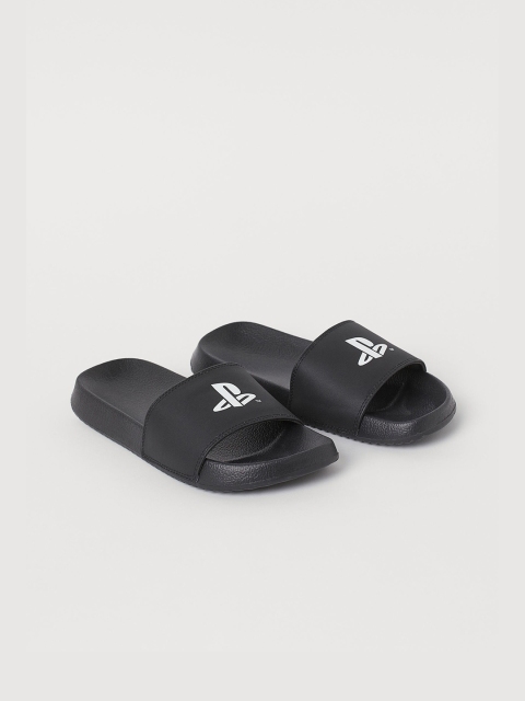 

H&M Girls Black Printed Pool Sliders