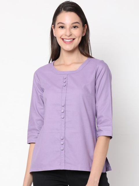

CINNAMON CLOSET Purple Regular Top
