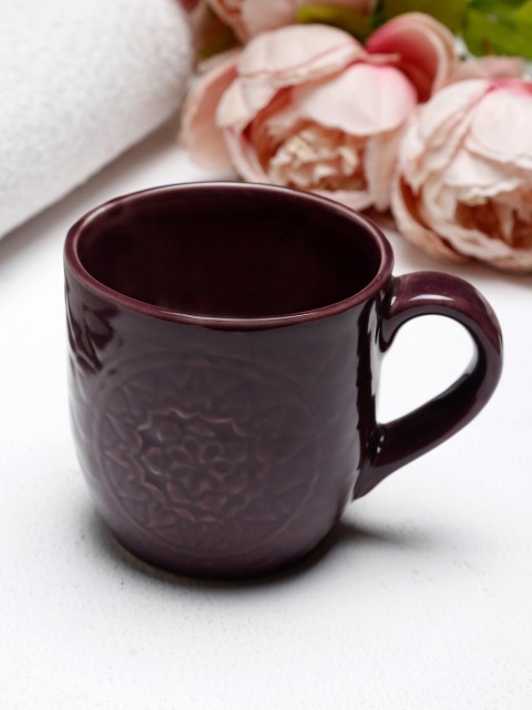 

Fabindia Purple Textured Ceramic Glossy Mug