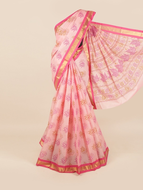 

Pothys Pink & Purple Floral Saree