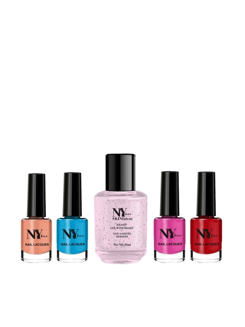 

NY Bae Set of 4 Gel Nail Laquers with Remover Combo, Red