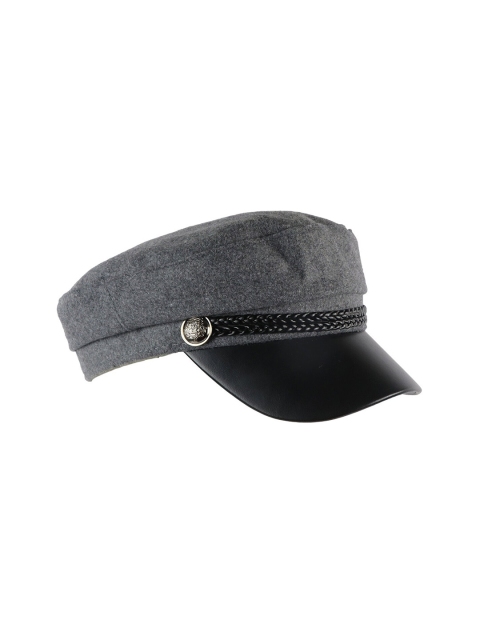 

iSWEVEN Unisex Grey & Black Visor Cap