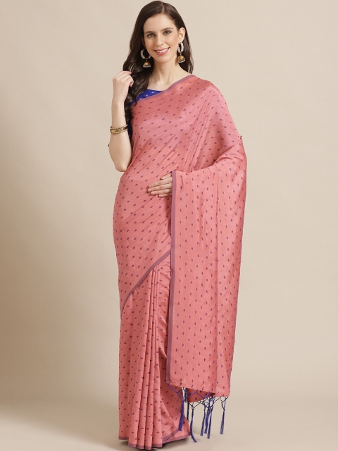 

Saree mall Pink & Blue Silk Blend Sarees