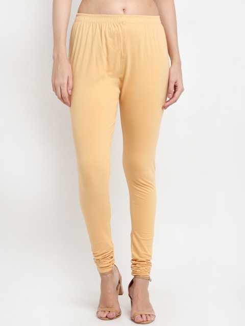 

NEUDIS Women Beige Lycra Cotton Solid Churidar