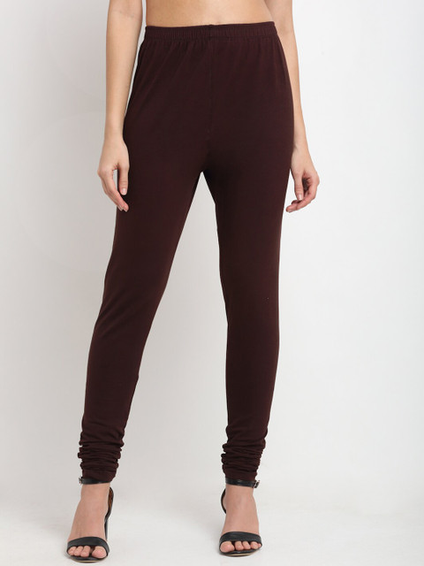 

NEUDIS Women Brown Lycra Cotton Solid Churidar