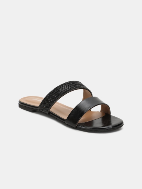 

shoexpress Women Black Colourblocked Open Toe Flats