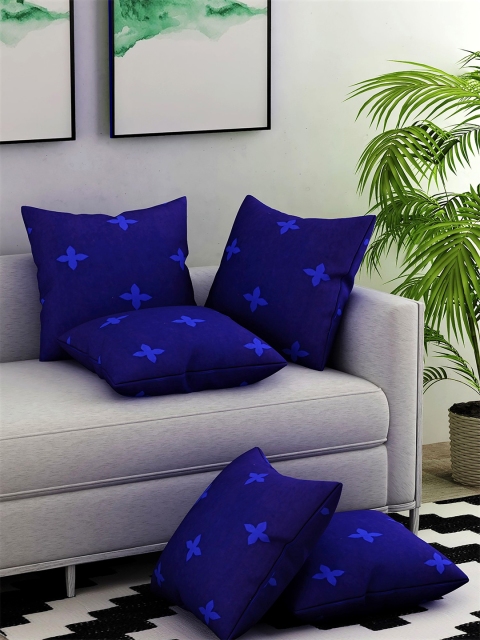 

Salona Bichona Blue Set of 5 Abstract Square Cushion Covers