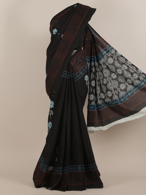 

Pothys Black Floral Saree