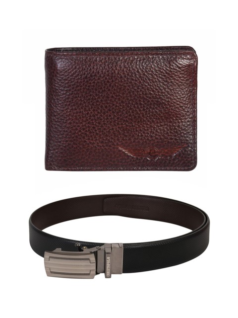 

CHRISTOPOLO Men Leather Accessory Gift Set, Coffee brown