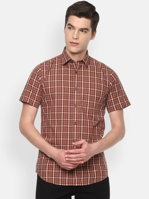 

Van Heusen Sport Men Brown Slim Fit Tartan Checks Checked Casual Shirt
