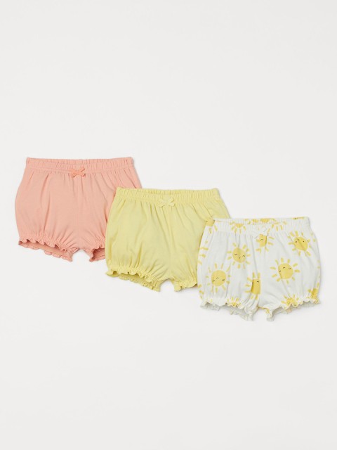 

H&M Girls Multicolored 3-pack puff pants, White