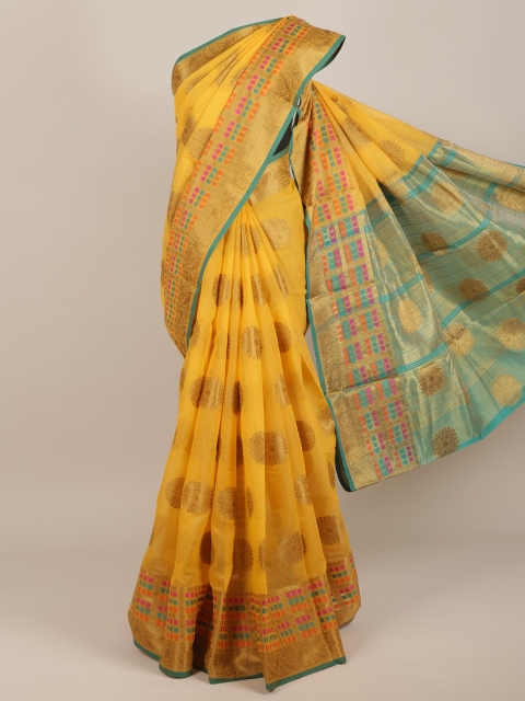 

Pothys Yellow Ethnic Motifs Saree