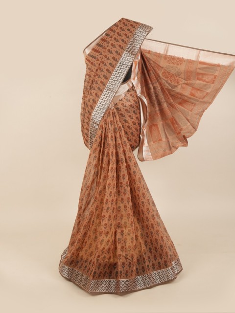 

Pothys Brown & Red Floral Saree