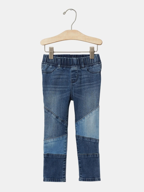 

GAP Boys Blue Slim Fit Light Fade Stretchable Baby Blue 1969 High Stretch Patchwork Jeans
