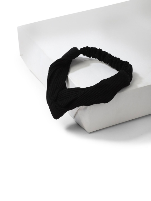 

FOREVER 21 Women Black Twisted Hairband