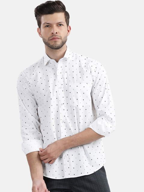 

V2 Value & Variety Men White Slim Fit Printed Casual Shirt