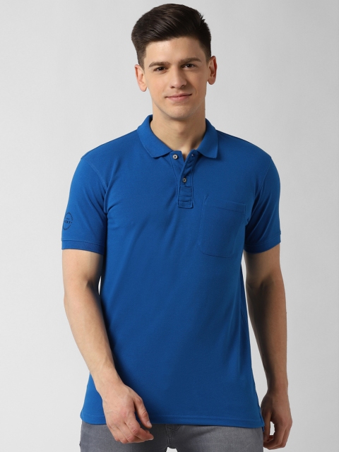 

Peter England Casuals Men Blue NA Polo Collar Slim Fit T-shirt NA