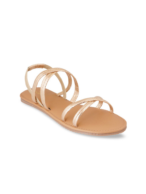 

pelle albero Women Rose Gold Open Toe Flats