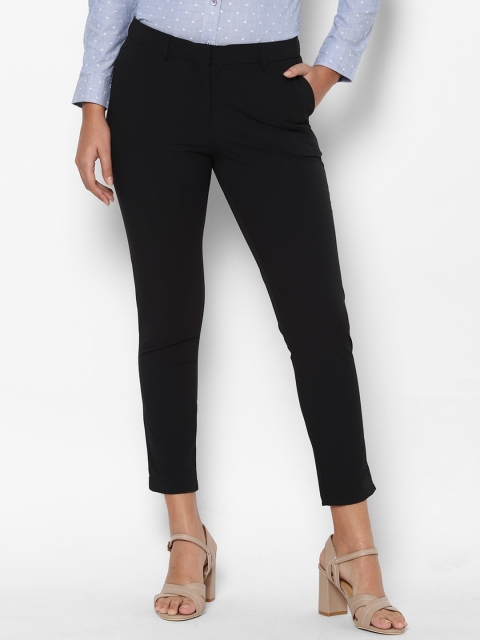 

Allen Solly Woman Women Black Regular Trousers