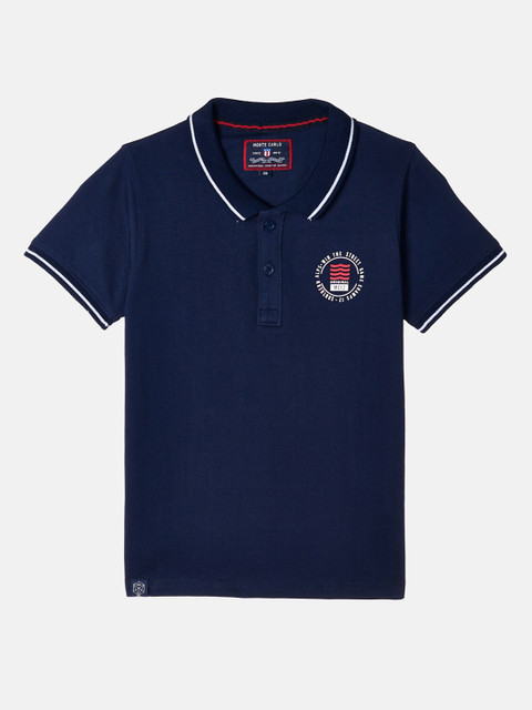 

Monte Carlo Boys Blue Polo Collar T-shirt