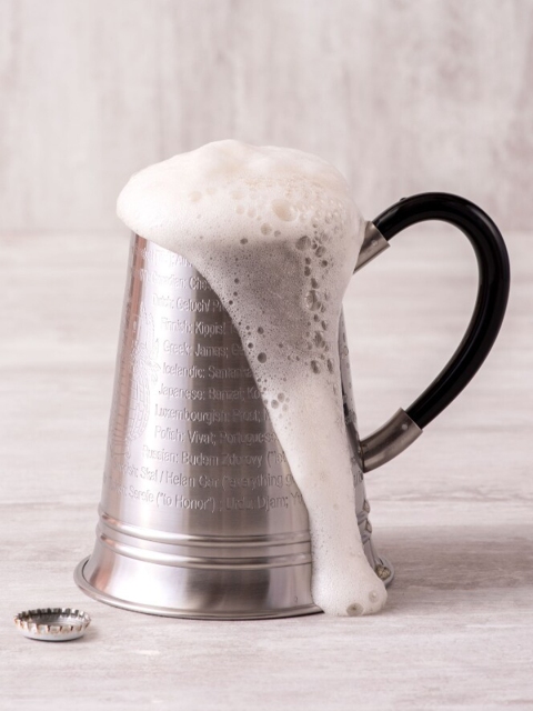 

ARTTDINOX Steel Solid Stainless Steel Matte Beer Nation Mug