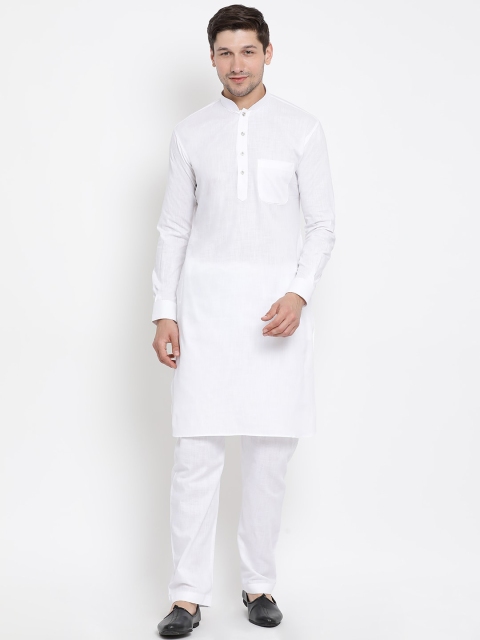 

VASTRAMAY Men White Kurta with Pyjamas