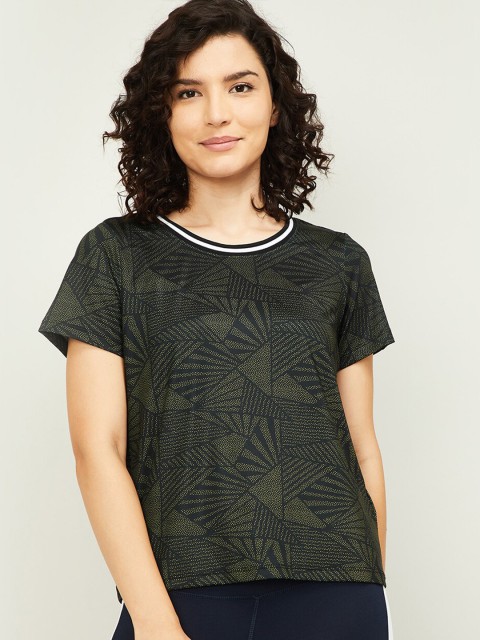 

Kappa Women Black Printed T-shirt