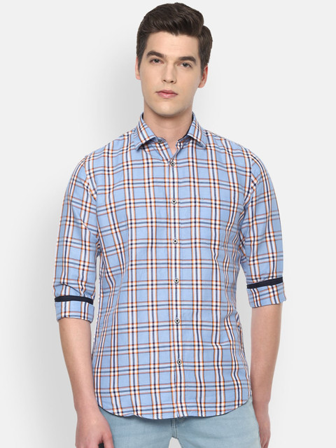 

Van Heusen Sport Men Blue Slim Fit Checked Casual Shirt