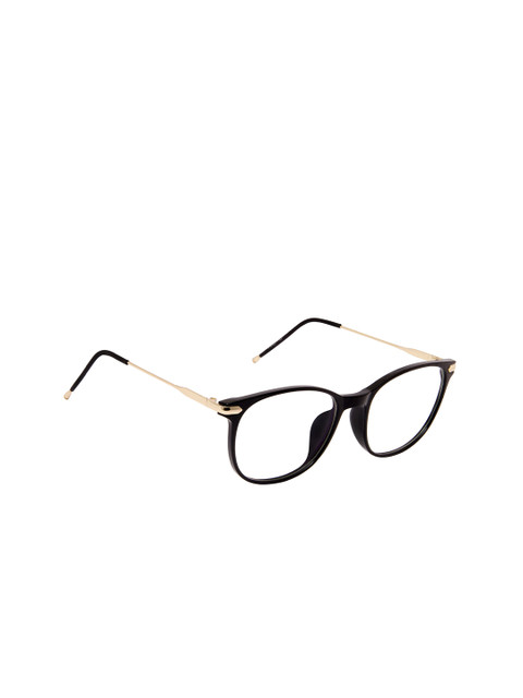 

Cardon Unisex Black & Gold-Toned Full Rim Oval Frames