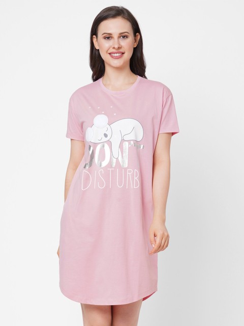 

Sweet Dreams Pink Printed Nightdress