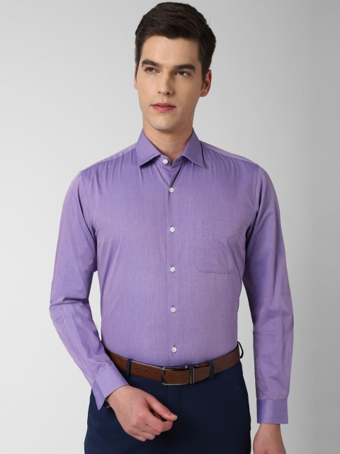 

Peter England Elite Men Purple Cotton Formal Shirt