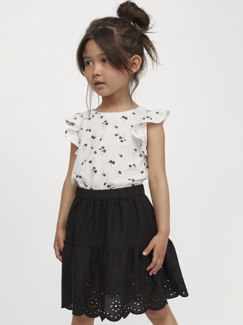 

H&M Girls Black 2-Piece Cotton Set