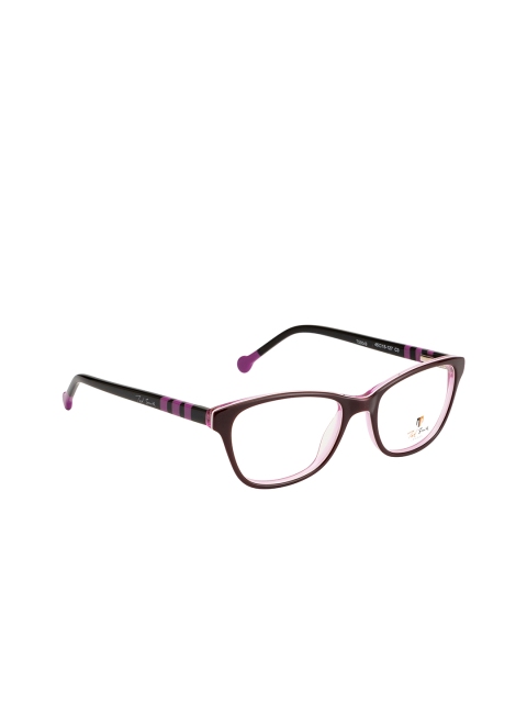 

Ted Smith Women Black & Purple Full Rim Square Frames