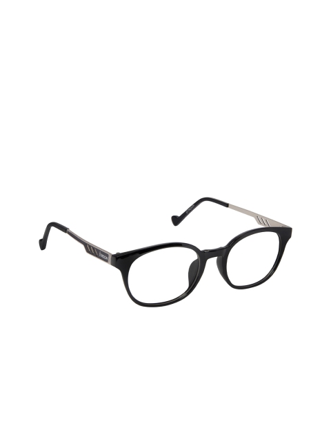 

Cardon Unisex Black & Silver-Toned Striped Full Rim Cateye Frames