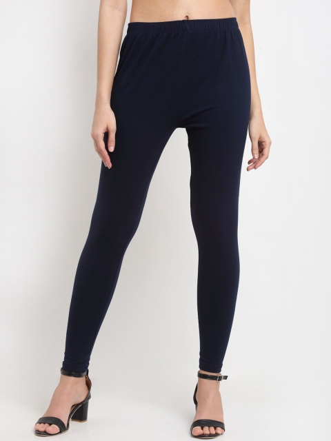 

NEUDIS Women Navy Blue Solid Ankle-Length Leggings