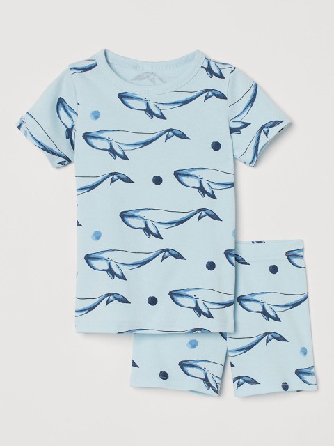 

H&M Boys Blue Printed Jersey Pyjamas
