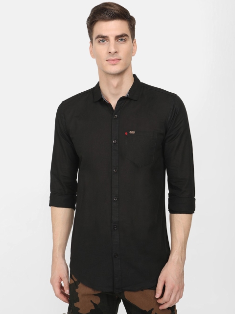 

V2 Value & Variety Men Black Slim Fit Linen Casual Shirt