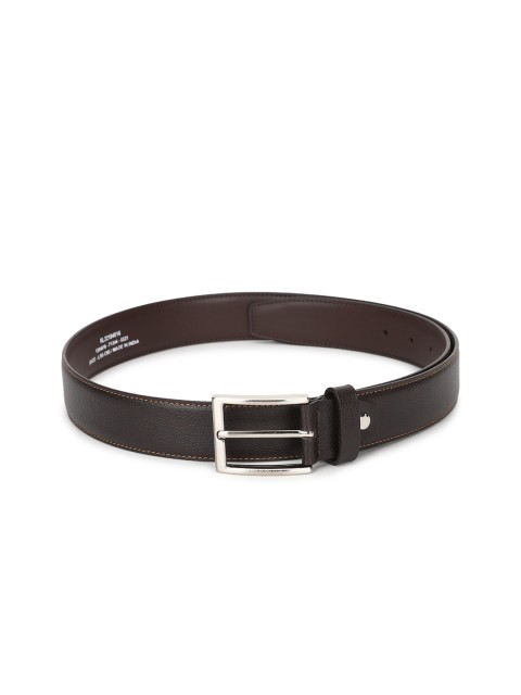 

Peter England Men Black Textured PU Formal Belt