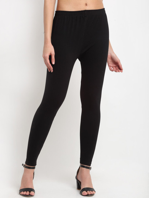 

NEUDIS Women Black Solid Ankle-Length Leggings
