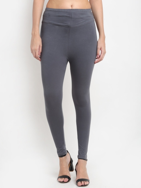 

NEUDIS Women Grey Solid Ankle-Length Leggings