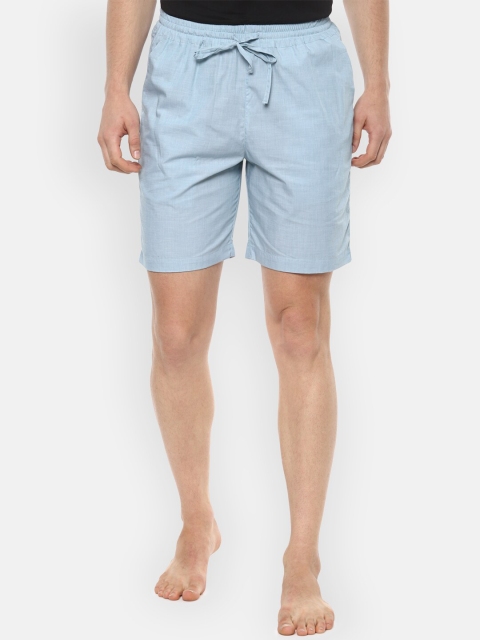 

Van Heusen Men Blue Cotton Lounge Shorts